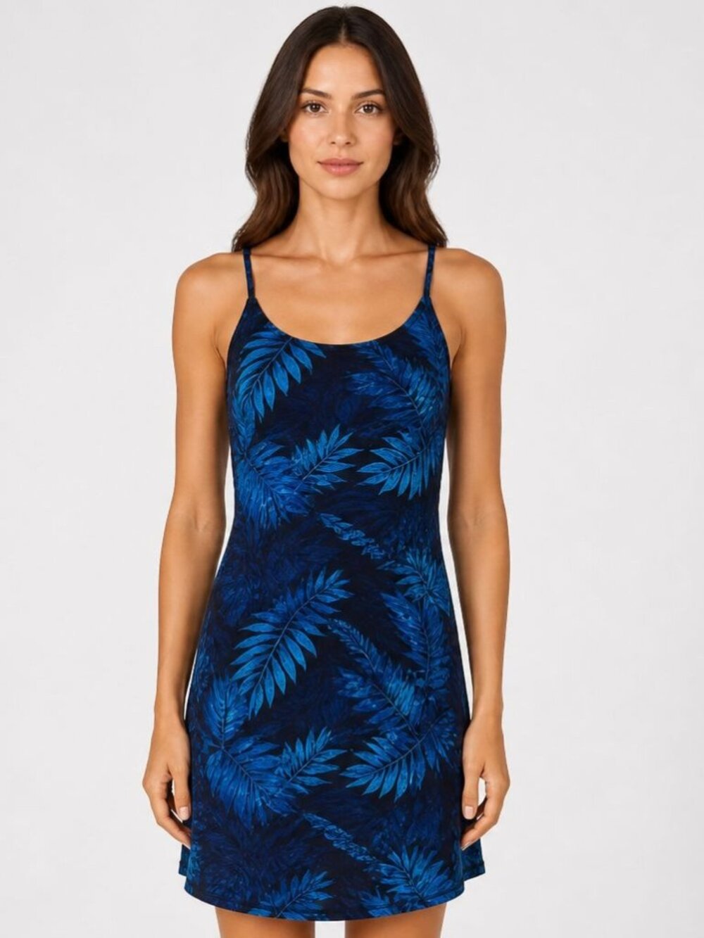 CVG Constantly Varied Gear Navy Tropics Limitless Dress Romper Pockets Small